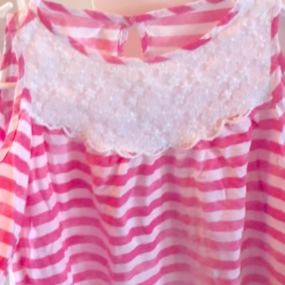 Abercrombie kids pink and white striped blouse - Picture 10 of 16